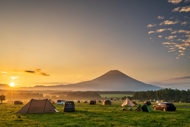 富士山近くのキャンプ場