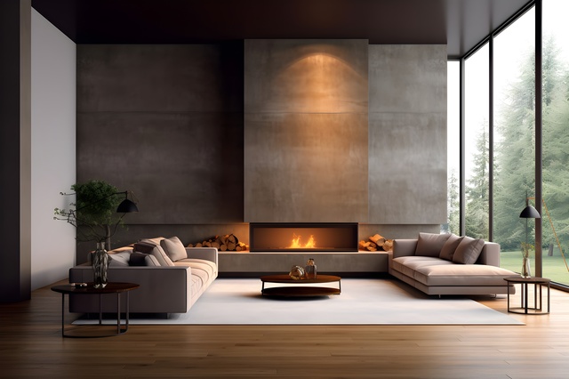 モダンな家薪ストーブ